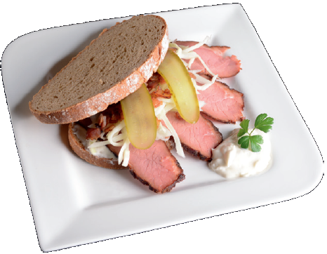 Beef Brisket auf Schwarzbrot